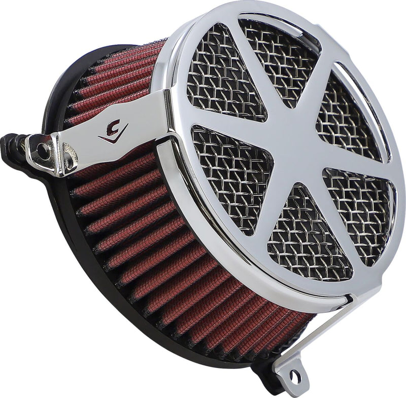 Cobra Air Cleaner Kit - Aluminum /  Stainless Steel, Cobra - Chrome for Harley-Davidson Touring, Softail, Dyna & Trike 2008-2017