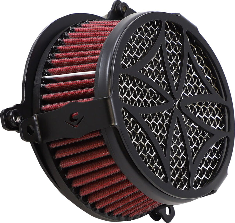 Cobra Air Cleaner Kit - Aluminum /  Stainless Steel, Cobra - Black for Harley-Davidson Touring, Softail & Dyna 1999-2017