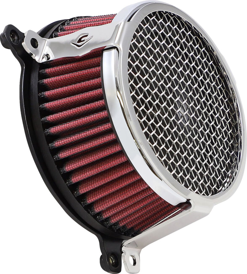 Cobra Air Cleaner Kit - Cobra, Aluminum /  Stainless Steel - Chrome for Harley-Davidson Touring, Softail & Dyna 1999-2017
