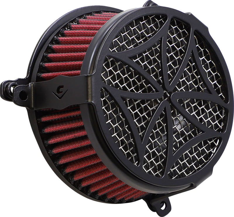 Cobra Air Cleaner Kit - Aluminum /  Stainless Steel, Cobra - Black for Harley-Davidson Touring, Softail, Trike & FXR 2017-2025