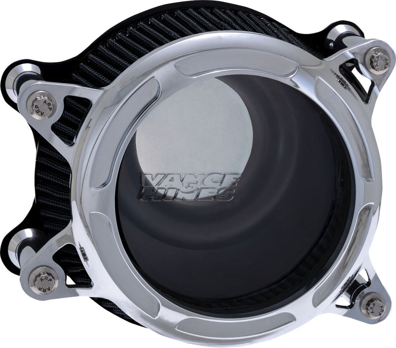 Vance & Hines VO2 Insight Air Intake Kit - CNC Billet Aluminum - Chrome for Harley-Davidson Touring, Softail, Dyna & Trike 2007-2024