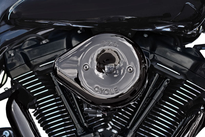 S&S Cycle Stealth Teardrop Air Cleaner Kit for 2017-2025 Harley-Davidson Lava Chrome