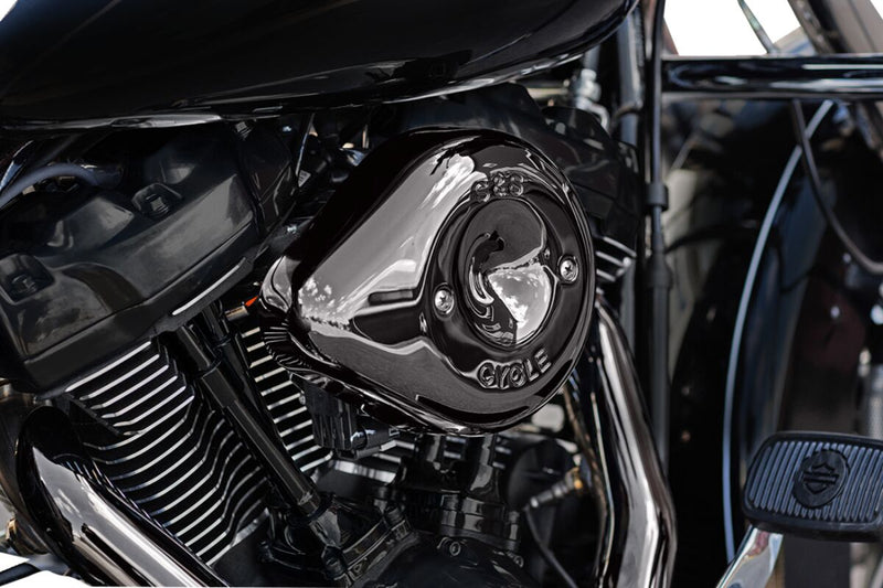 S&S Cycle Stealth Teardrop Air Cleaner Kit for 2017-2025 Harley-Davidson Lava Chrome