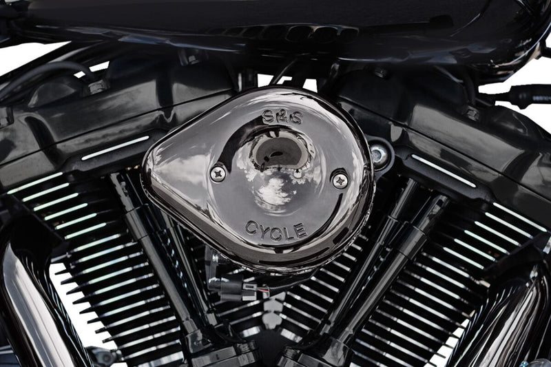 S&S Cycle Stealth Teardrop Air Cleaner Kit for 2017-2025 Harley-Davidson Lava Chrome