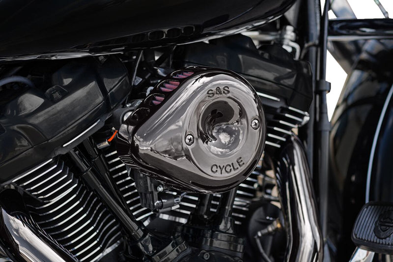S&S Cycle Stealth Teardrop Air Cleaner Kit for 2017-2025 Harley-Davidson Lava Chrome #170-0782