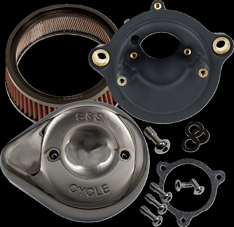 S&S Cycle Stealth Air Cleaner Kit for 2023-2025 Harley-Davidson Chrome Lava Chrome Silver Polymer