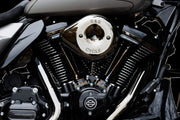 S&S Cycle Stealth Air Cleaner Kit for 2023-2025 Harley-Davidson Chrome Lava Chrome Silver Polymer