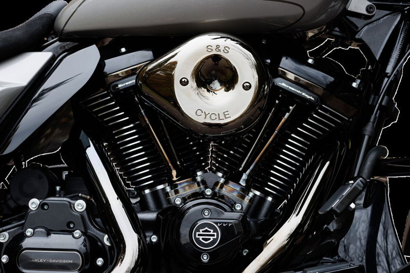 S&S Cycle Stealth Air Cleaner Kit for 2023-2025 Harley-Davidson Chrome Lava Chrome Silver Polymer