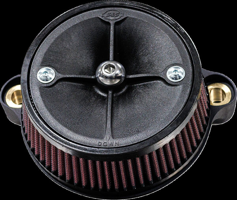 S&S Cycle Super Stock™ Stealth Air Cleaner Kit for 2023-2025 Harley-Davidson Black Red Polymer