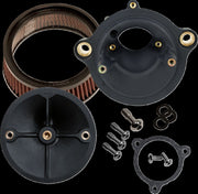 S&S Cycle Super Stock™ Stealth Air Cleaner Kit for 2023-2025 Harley-Davidson Black Red Polymer