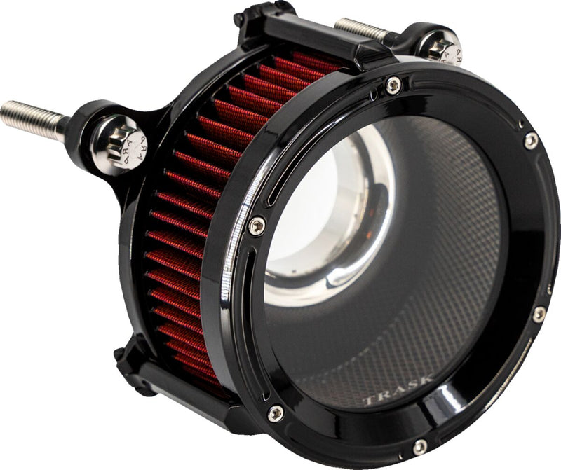 Trask Assault Charge High-flow Air Cleaner Kit - Billet Aluminum /  Lexan - Black / Gloss for Harley-Davidson Touring & Softail 2024-2026