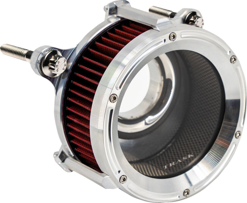 Trask Assault Charge High-flow Air Cleaner Kit - Billet Aluminum /  Lexan - Raw for Harley-Davidson Touring & Softail 2024-2026
