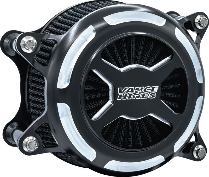 Vance & Hines VO2 X Air Intake Kit - CNC Billet Aluminum - Black / Contrast for Harley-Davidson Touring & Softail 2023-2026