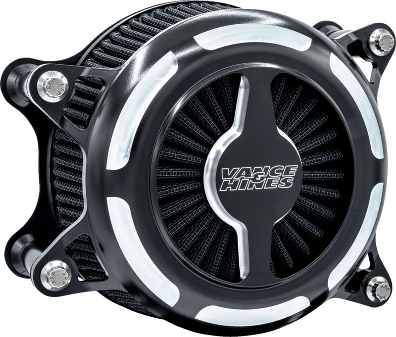 Vance & Hines VO2 Blade Air Intake - CNC Billet Aluminum, Each - Black / Contrast for Harley-Davidson Touring & Softail 2023-2026
