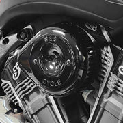 S&S Cycle Stealth Air Cleaner Kit with Cover for 2020-2026 INDIAN Black #170-0777