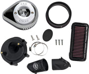 S&S Cycle Stealth Air Cleaner Kit with Cover for 2020-2026 INDIAN Chrome Silver #170-0827