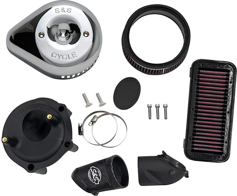 S&S Cycle Stealth Air Cleaner Kit with Cover for 2020-2026 INDIAN Chrome Silver #170-0827