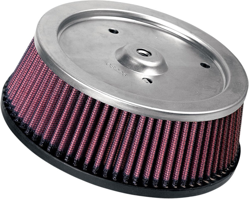 K & N Replacement High-Flow Air Filter for 2001, 2004-2008 Harley-Davidson Black Red #HD-0800