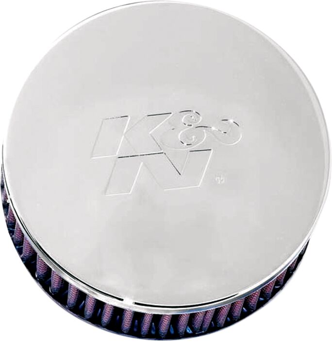 K & N Custom Air Cleaner Assembly Mikuni Air Cleaner Kit 36 mm - 38 mm Chrome Silver Aluminium #RC-0850