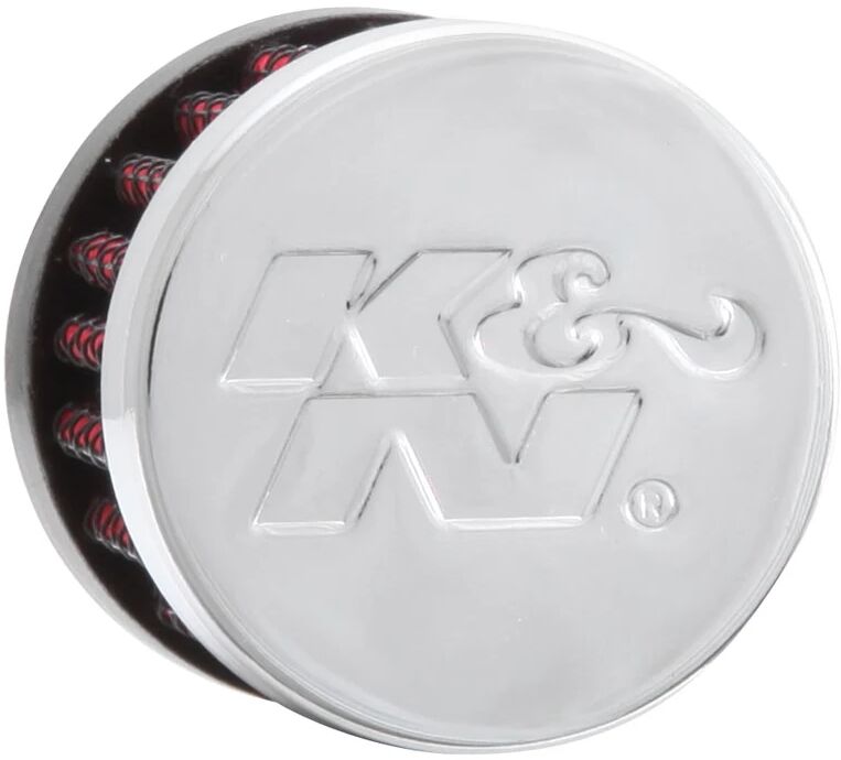 K & N Crankcase Vent Filter Intake Vent Chrome Red #62-2480