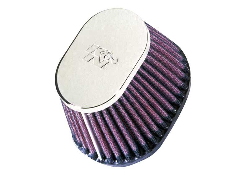 K & N Clamp-On Air Filter Chrome #RC-0981