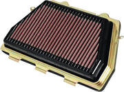 K & N OE Replacement High-Flow Air Filter for 2008-2016 HONDA CBR 1000 RR Black Gold Red