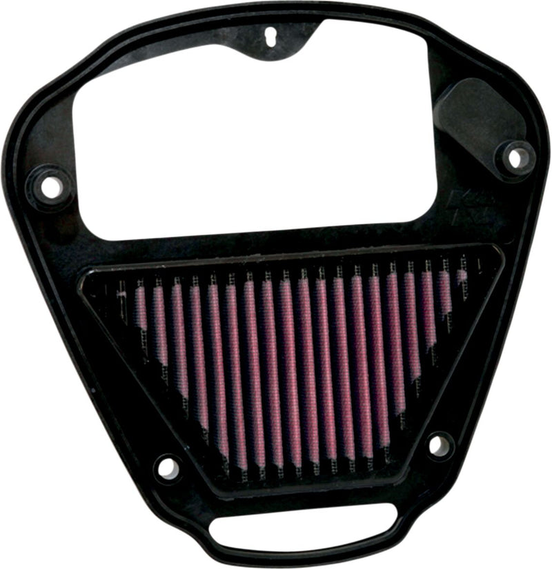 K & N OE Replacement High-Flow Air Filter for 2004-2010, 2012 KAWASAKI VN 2000 Black Red #KA-2008