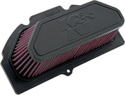 K & N OE Replacement High-Flow Air Filter for 2009-2016 SUZUKI GSX-R 1000 Black Red #SU-1009
