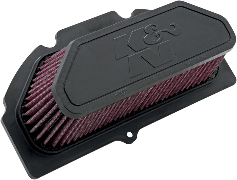 K & N OE Replacement High-Flow Air Filter for 2009-2016 SUZUKI GSX-R 1000 Black Red #SU-1009
