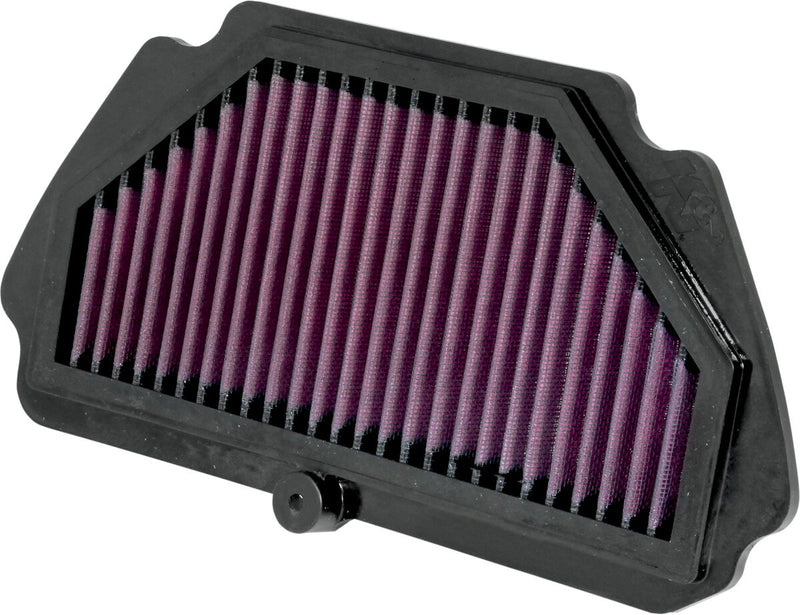 K & N Sportbike Race-Spec High-Flow Air Filter for 2009-2023 KAWASAKI ZX-6 R Air Filter Race Specific Black Red #KA-6009R