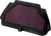 K & N OE Replacement High-Flow Air Filter for 2009-2026 KAWASAKI ZX-6 R Black Red #KA-6009