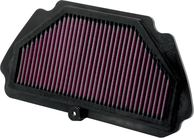 K & N OE Replacement High-Flow Air Filter for 2009-2026 KAWASAKI ZX-6 R Black Red #KA-6009