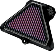 K & N OE Replacement High-Flow Air Filter for 2011-2015 KAWASAKI ZX-10 R 1000 Black Red