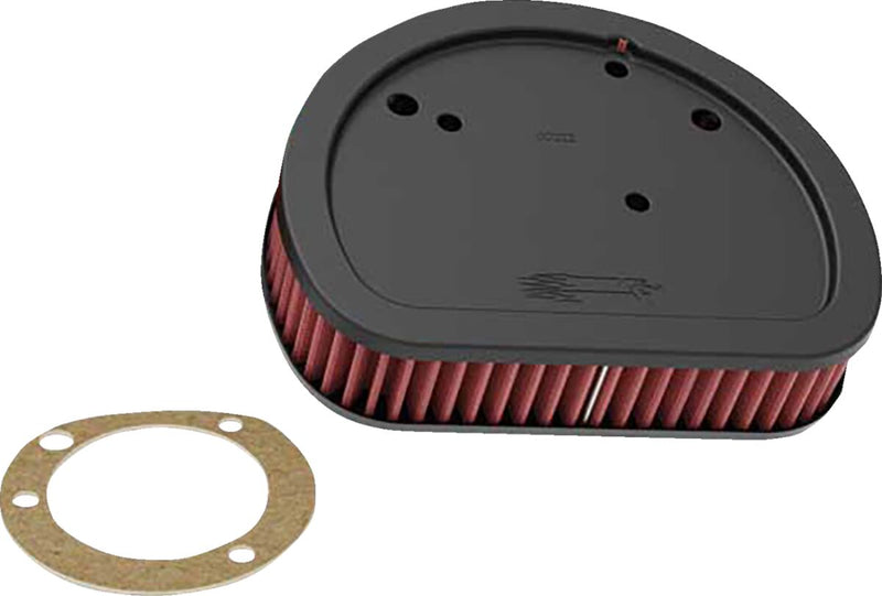 K & N Replacement High-Flow Air Filter for 2008-2017 Harley-Davidson Red Silver #HD-1611