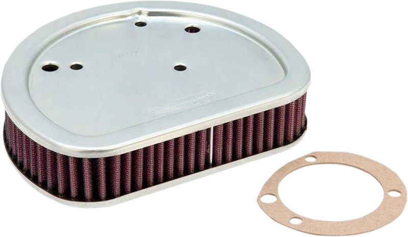 K & N Replacement High-Flow Air Filter for 2008-2017 Harley-Davidson Red Silver #HD-1611