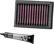 K & N OE Replacement High-Flow Air Filter for 2012-2021 BMW Black Red Aluminium #BM-6012