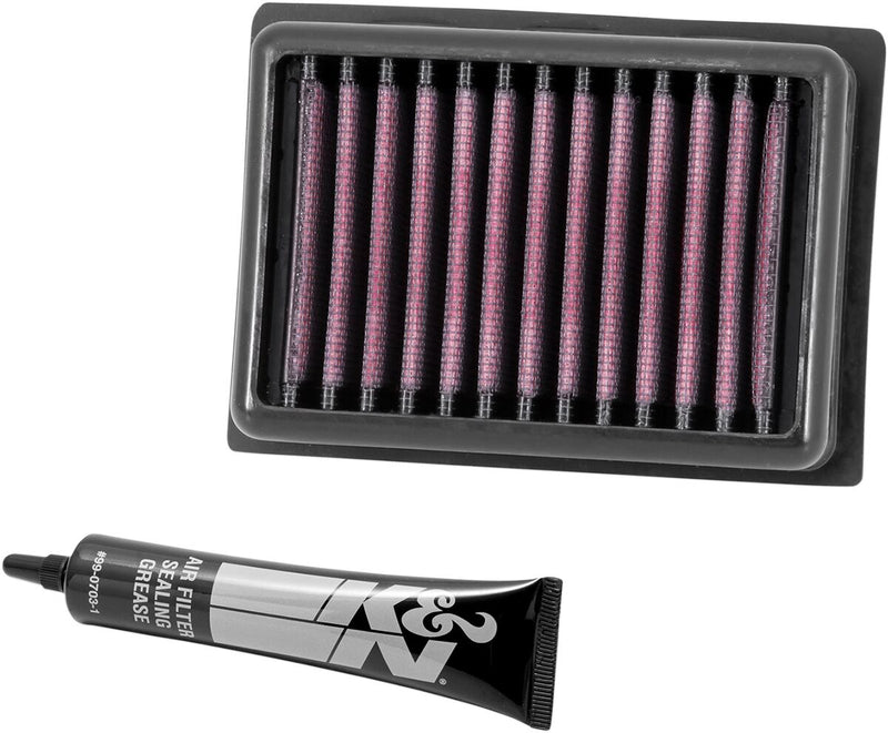 K & N OE Replacement High-Flow Air Filter for 2012-2021 BMW Black Red Aluminium #BM-6012