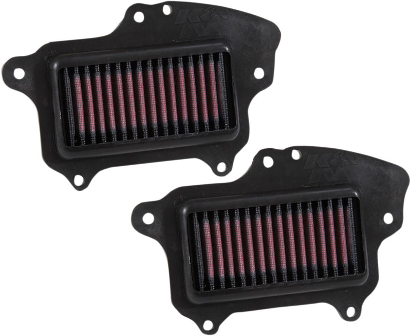 K & N OE Replacement High-Flow Air Filter for 2009-2010, 2013-2019 SUZUKI Black Red Pair #SU-1409