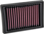 K & N OE Replacement High-Flow Air Filter for 2013-2024 MOTO GUZZI Black Red Each