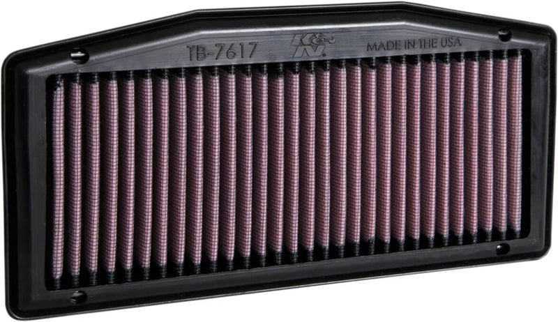 K & N OE Replacement High-Flow Air Filter for 2013, 2017-2026 TRIUMPH STREET TRIPLE Black Red