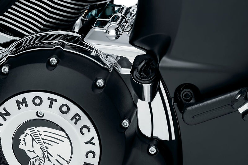 Kuryakyn Rear Oil Panel Accent In Chrome For Indian 2019-2023 Models (Except Challenger, Scout & FTR Models) #KUR5707