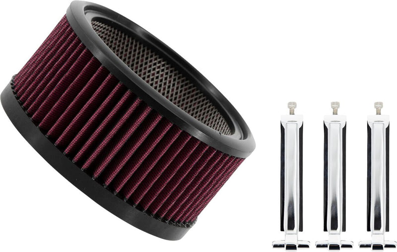 Trask Big Power Filter Kit - 6061 T-6 Aluminum - Chrome for Harley-Davidson Touring, Softail, Sportster & Dyna 1991-2022