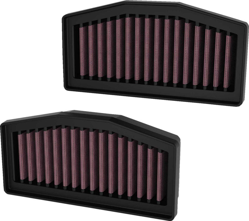 K & N High-Flow Air Filter for 2023-2026 BMW R 1300 Black Red Rubber Pair #BM-1324