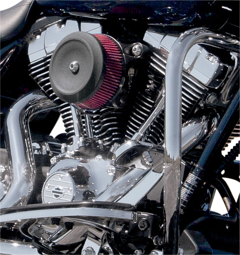 S&S Cycle Black Wrinkle Powder-Coat Bob Dish Stealth Air Cleaner Cover #170-0123