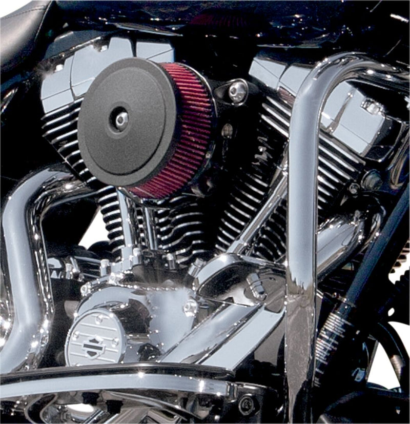 S&S Cycle Black Wrinkle Powder-Coat Bob Dome Stealth Air Cleaner Cover #170-0124