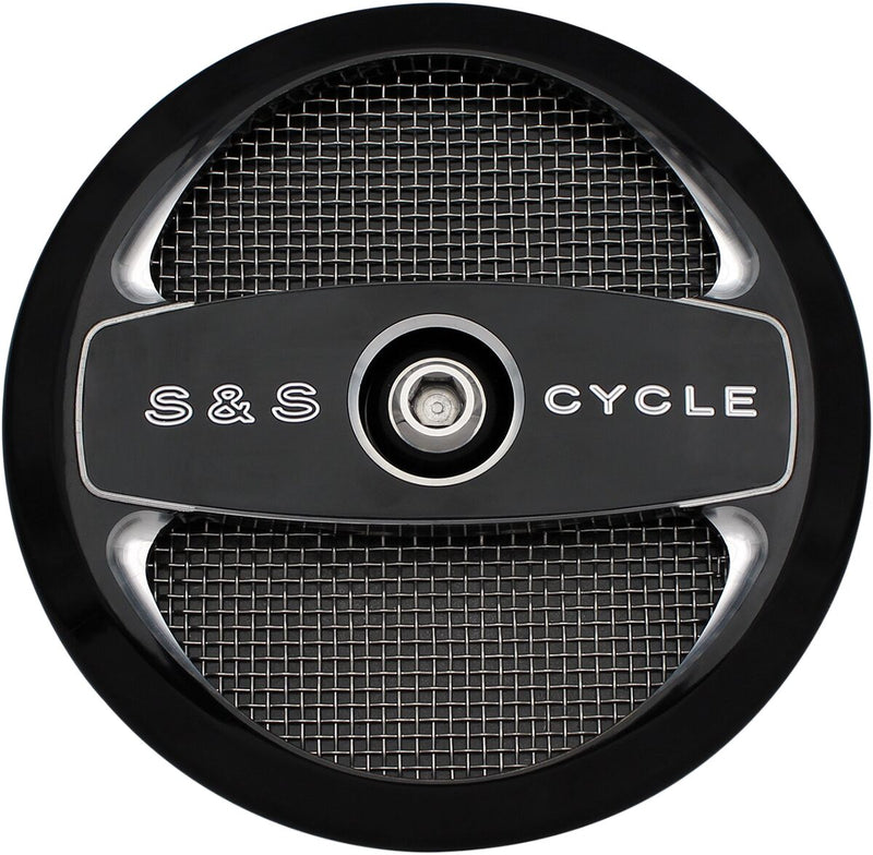 S&S Cycle Wrinkle Black Powder-Coat Air 1 Stealth Air Cleaner Cover #170-0214