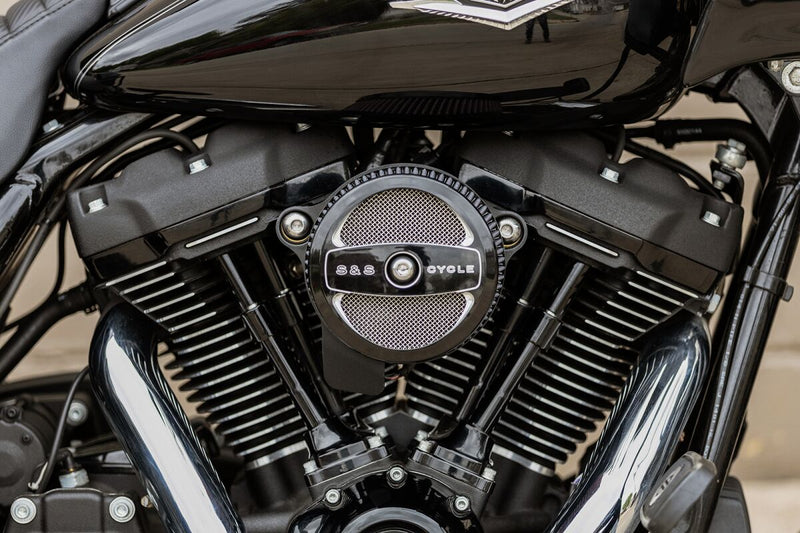 S&S Cycle Wrinkle Black Powder-Coat Air 1 Stealth Air Cleaner Cover
