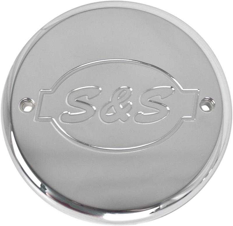 S&S Cycle Chrome S&S Logo Air Cleaner Cover for Various Indian Motorcycles