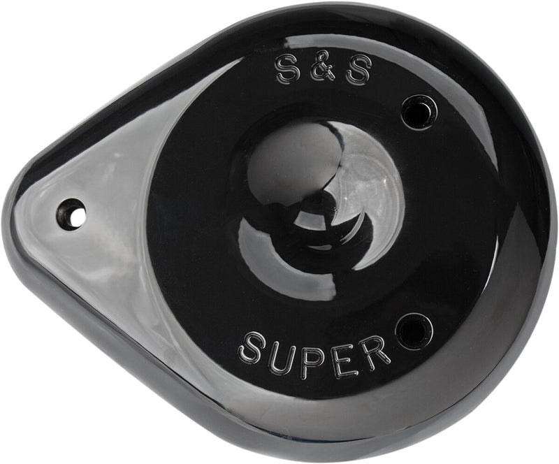 S&S Cycle Gloss Black Replacement Teardrop Air Cleaner Cover for use with S&S E/G Carb