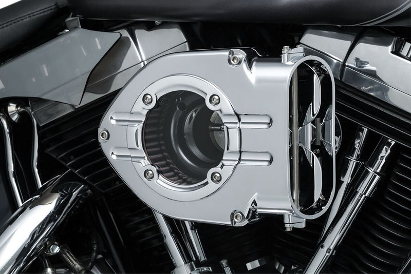 Kuryakyn Clear Trap Door For Standard & Blood Groove Hypercharger In Chrome #KUR8746